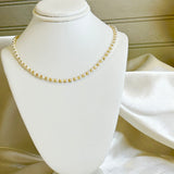 Gold Beads and Fresh-Water Pearl Necklace
